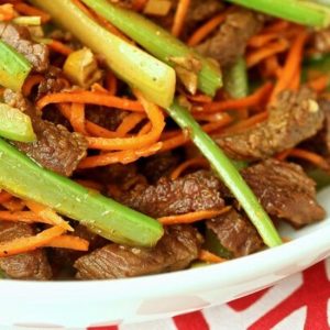 Fried Dry Beef with Carrot