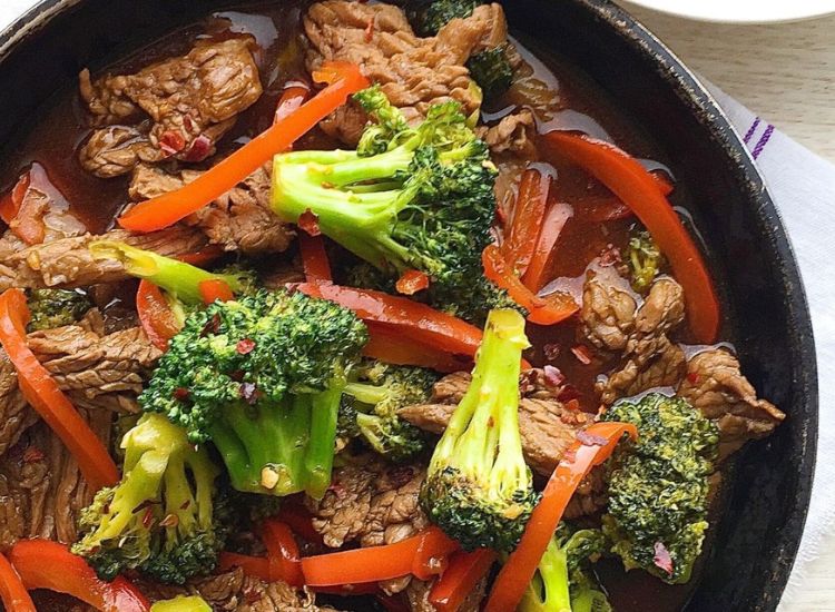 Fried Sliced Beef with Broccoli