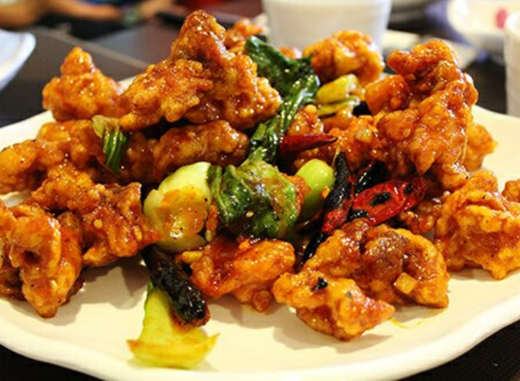 Fried Sliced Chicken with Vegetable