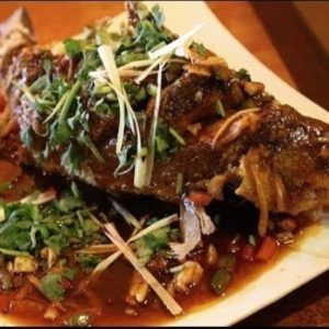 Fried Croacker in Chilli and Bean Sauce