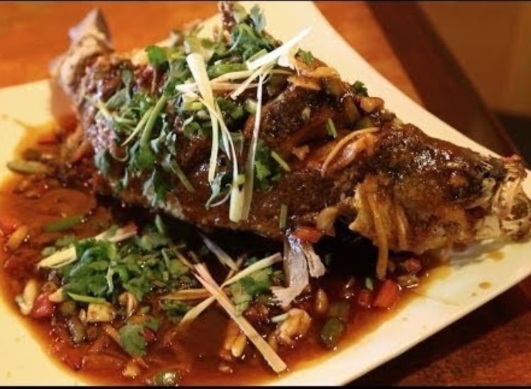 Fried Croacker in Chilli and Bean Sauce
