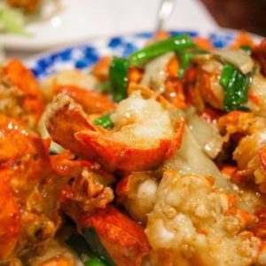 Lobster with Ginger & Spring Onion Sauce